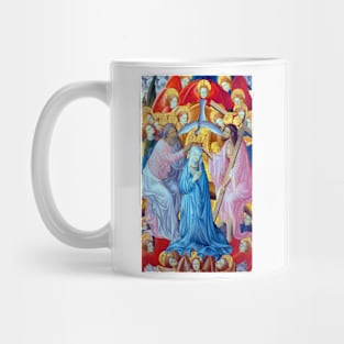 Coronation of Virgin Mary with Trinity and Angels, Valencia, Spain 1400 Master of Rubielos de Mora Mug